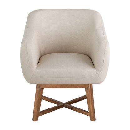 Artiss Fabric Tub Lounge Armchair - Beige - Cosy Abode