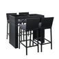 Gardeon 5-Piece Outdoor Bar Set Dining Table Stools Wicker Patio Setting - Cosy Abode