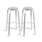 Gardeon 2-Piece Outdoor Bar Stools Patio Indoor Bistro Aluminum Chairs - Cosy Abode