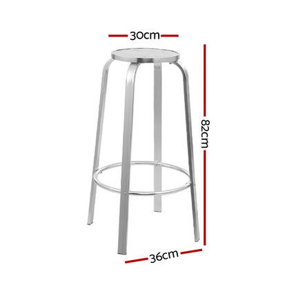 Gardeon 2-Piece Outdoor Bar Stools Patio Indoor Bistro Aluminum Chairs - Cosy Abode