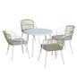 Gardeon Outdoor Dining Set 5 Piece Aluminum Table Chairs Setting White - Cosy Abode