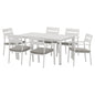 Gardeon Outdoor Dining Set 7 Piece Aluminum Table Chairs Setting White - Cosy Abode