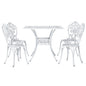 Gardeon Outdoor Dining Set 5 Piece Chairs Table Cast Aluminum Patio White - Cosy Abode