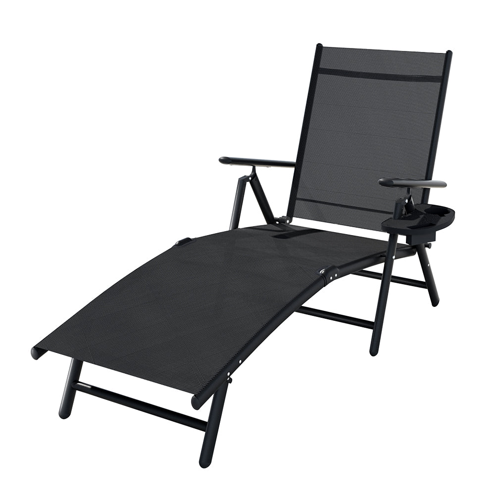 Gardeon Sun Lounge Outdoor Lounger Aluminium Folding Beach Chair Camping Patio - Cosy Abode