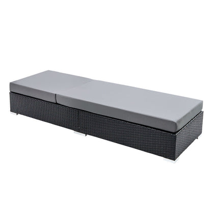 Gardeon Sun Lounge Wicker Lounger Outdoor Furniture Day Bed Adjustable Rattan Garden Cover - Cosy Abode