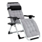 Gardeon Folding Adjustable Sun Lounge with Removeable Backpad - Grey - Cosy Abode