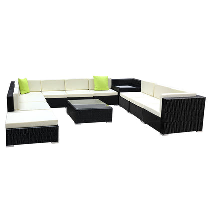 Gardeon 12PC Outdoor Furniture Sofa Set Wicker Garden Patio Lounge - Cosy Abode