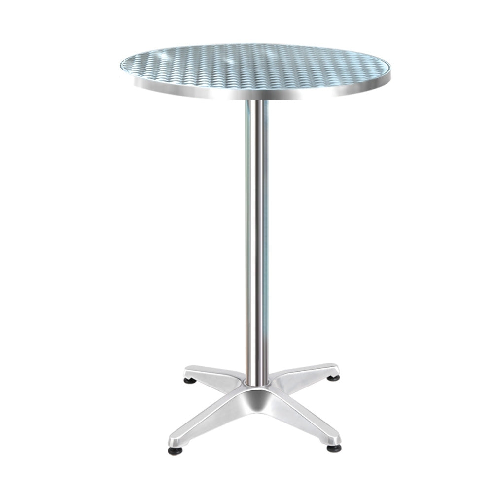Gardeon Outdoor Bar Table Adjustable Aluminium Round 70/110cm - Cosy Abode