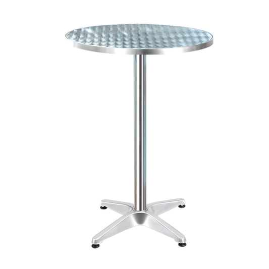 Gardeon Outdoor Bar Table Adjustable Aluminium Round 70/110cm - Cosy Abode