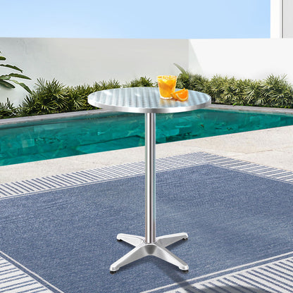Gardeon Outdoor Bar Table Adjustable Aluminium Round 70/110cm - Cosy Abode