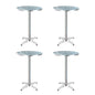 Gardeon Set of 4 Outdoor Bar Table Aluminium Round 70/110CM - Cosy Abode