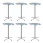 Gardeon Set of 6 Outdoor Bar Table Aluminium Round 70/110CM - Cosy Abode