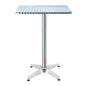 Gardeon Outdoor Bar Table Adjustable Aluminium Square 70/110cm - Cosy Abode