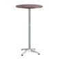 Gardeon Outdoor Bar Table Wooden Cafe Table Aluminium Pole Round - Cosy Abode