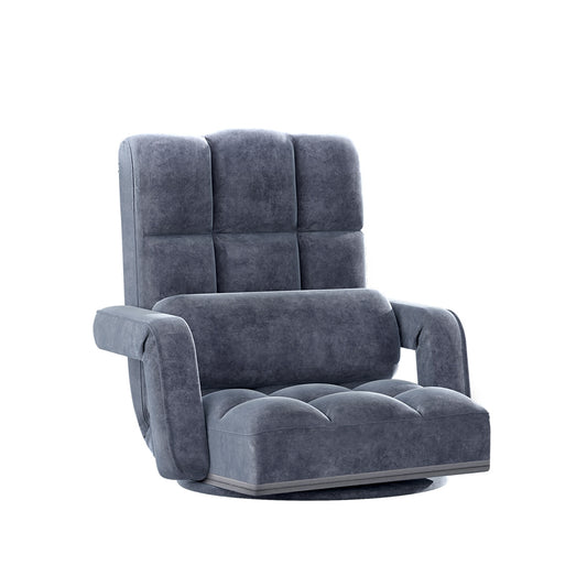 Artiss Floor Lounge Sofa Bed Swivel Charcoal - Cosy Abode
