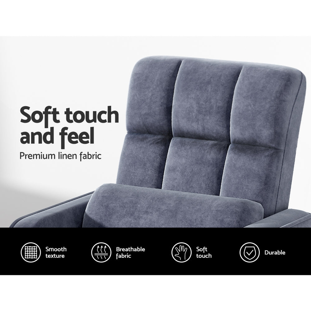 Artiss Floor Lounge Sofa Bed Swivel Charcoal - Cosy Abode