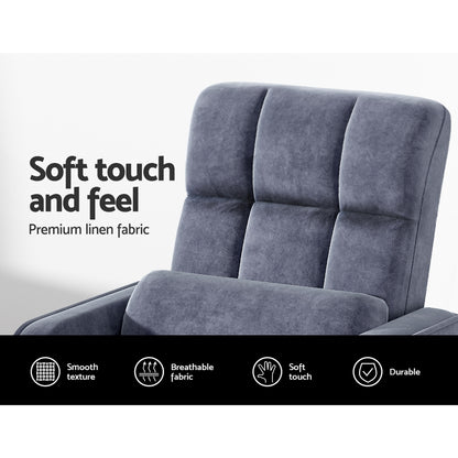 Artiss Floor Lounge Sofa Bed Swivel Charcoal - Cosy Abode