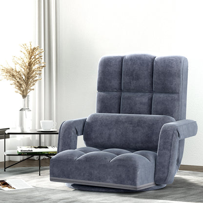 Artiss Floor Lounge Sofa Bed Swivel Charcoal - Cosy Abode