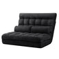 Artiss Lounge Sofa Bed 2-seater Charcoal Suede - Cosy Abode