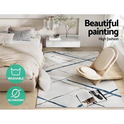 Artiss Floor Rug 160x230 Washable Mat Carpet Short Pile Jaca - Cosy Abode