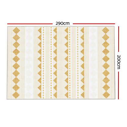 Artiss Floor Rugs 200x290cm Washable Area Mat Large Carpet Soft Short Pile Ella - Cosy Abode