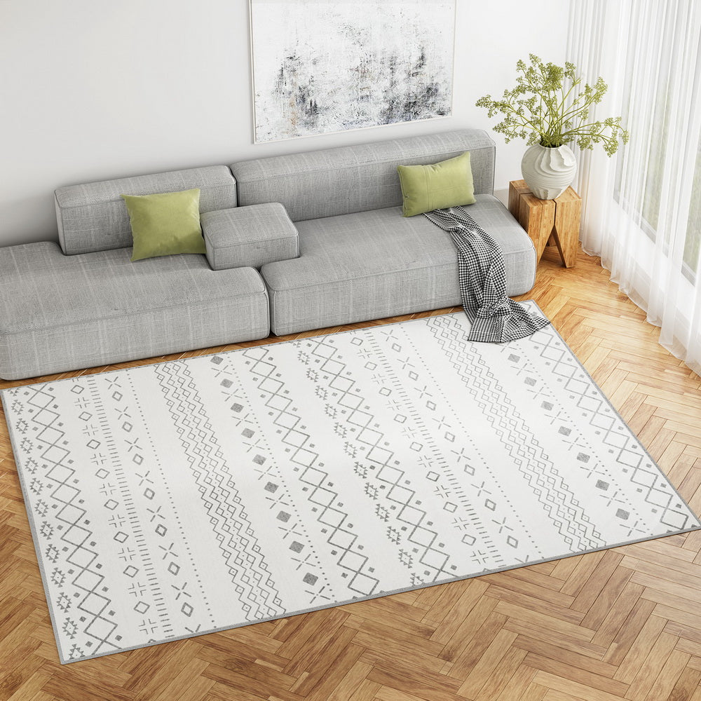 Artiss Floor Rugs 200x290cm Washable Area Mat Large Carpet Soft Short Pile Una - Cosy Abode