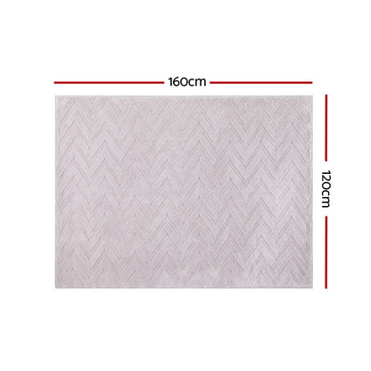 Artiss Floor Rugs 120x160cm Washable Area Mat Large Carpet Microfiber Ripple - Cosy Abode