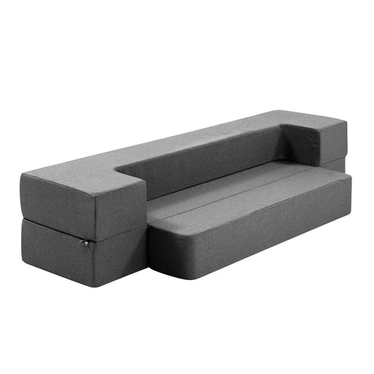 Giselle Bedding Foldable Mattress Folding Foam Sofa Bed Chair Grey - Cosy Abode
