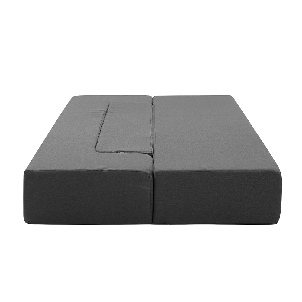 Giselle Bedding Foldable Mattress Folding Foam Sofa Bed Chair Grey - Cosy Abode