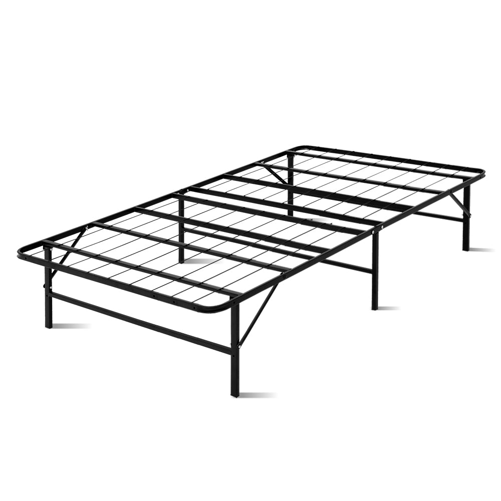 Artiss Folding Bed Frame Metal Base - King Single - Cosy Abode