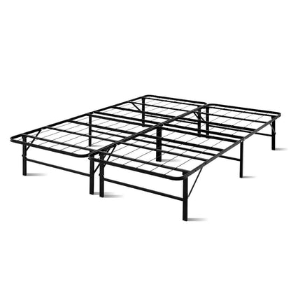 Artiss Folding Bed Frame Metal Base - Queen - Cosy Abode