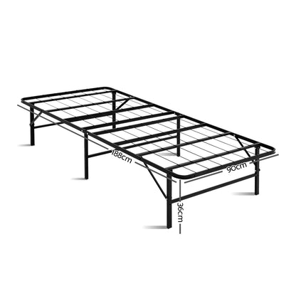 Artiss Folding Bed Frame Metal Base - Single - Cosy Abode