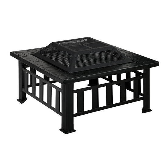 Grillz Fire Pit BBQ Grill 2-In-1 Table - Cosy Abode