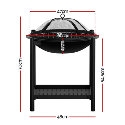 Grillz Fire Pit BBQ Grill 2-in-1 Outdoor - Cosy Abode
