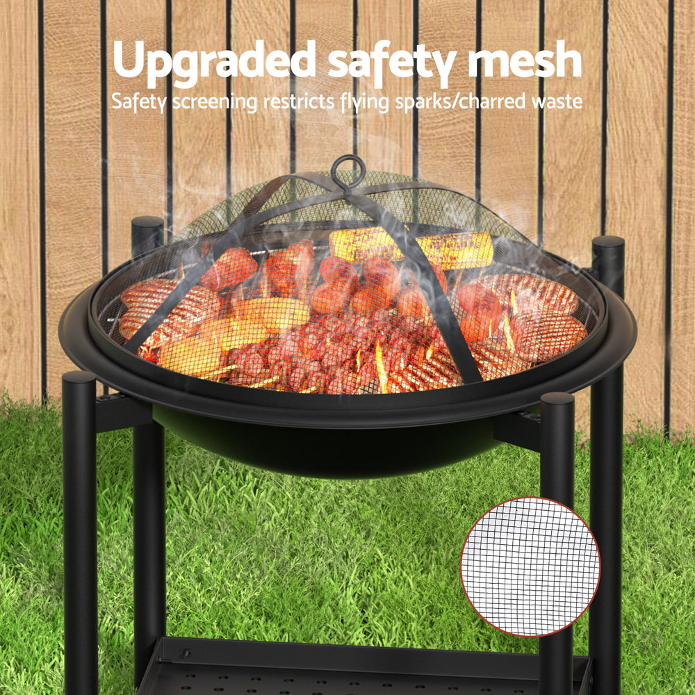 Grillz Fire Pit BBQ Grill 2-in-1 Outdoor - Cosy Abode