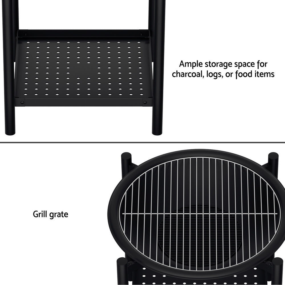 Grillz Fire Pit BBQ Grill 2-in-1 Outdoor - Cosy Abode