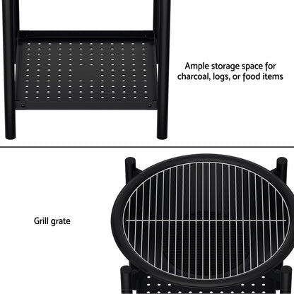 Grillz Fire Pit BBQ Grill 2-in-1 Outdoor - Cosy Abode