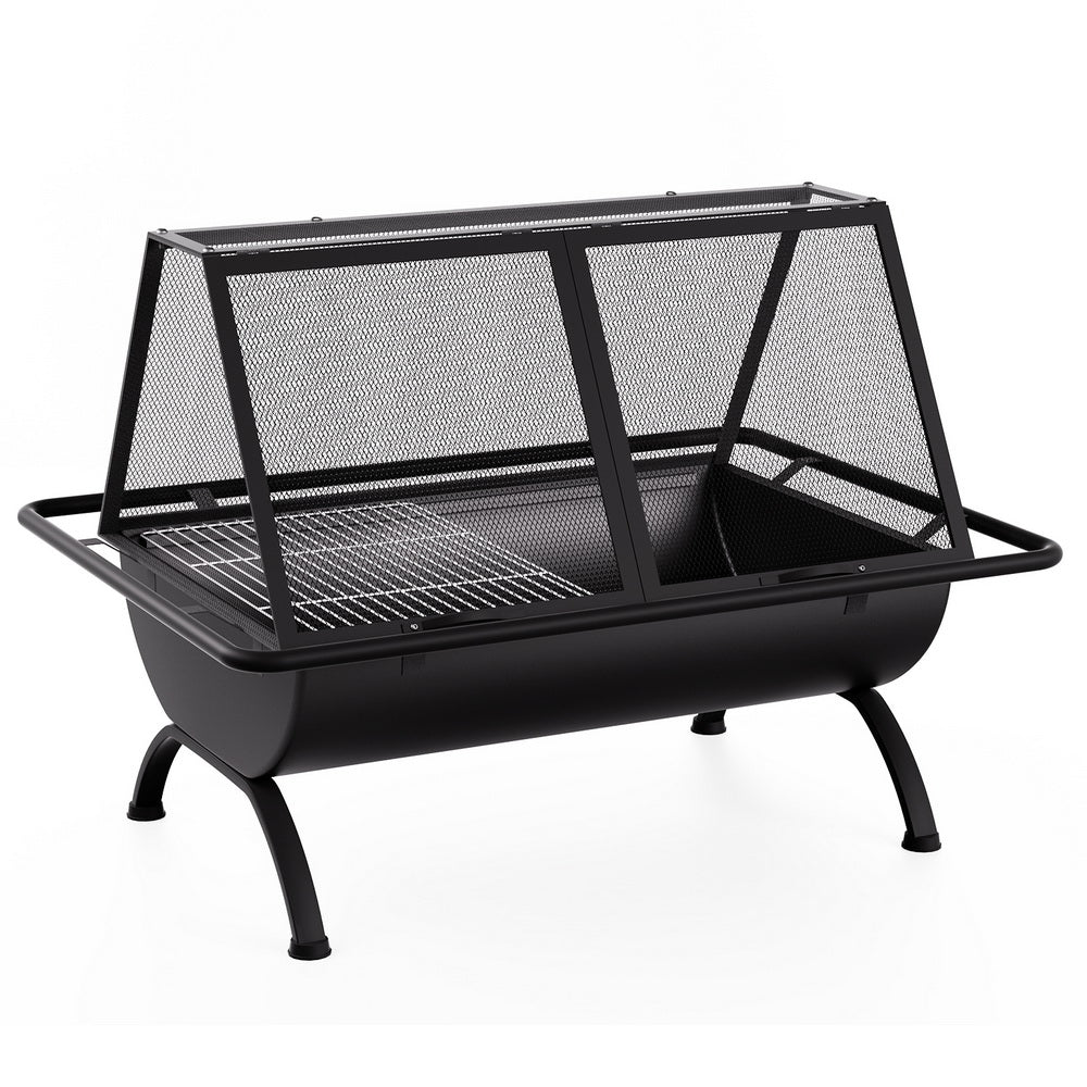 Grillz Fire Pit BBQ Grill Outdoor Fireplace Steel - Cosy Abode