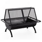 Grillz Fire Pit BBQ Grill Outdoor Fireplace Steel - Cosy Abode