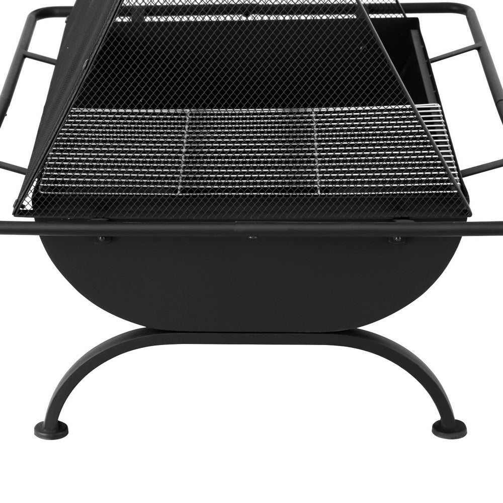 Grillz Fire Pit BBQ Grill Outdoor Fireplace Steel - Cosy Abode