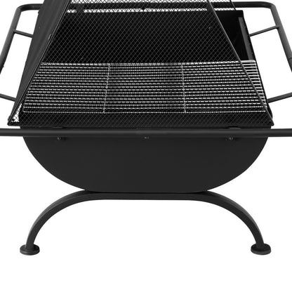 Grillz Fire Pit BBQ Grill Outdoor Fireplace Steel - Cosy Abode