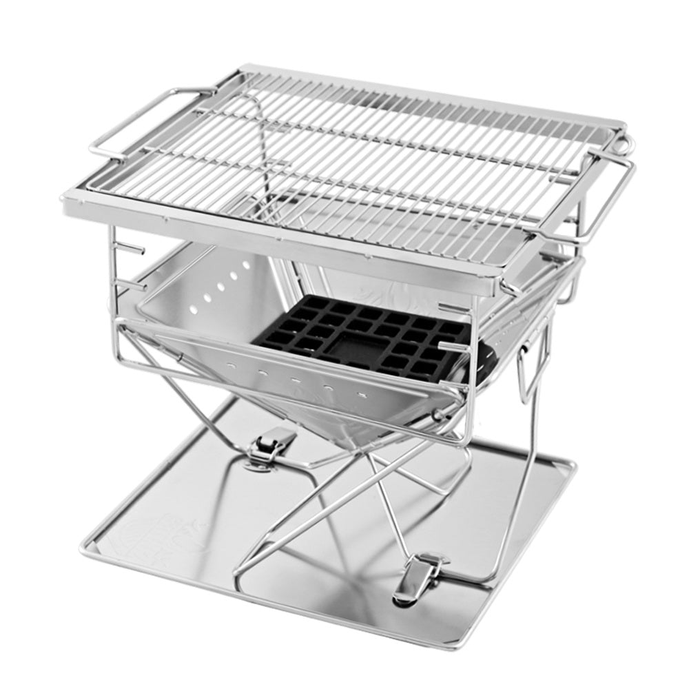 Grillz Fire Pit BBQ Grill with Carry Bag Camping - Cosy Abode