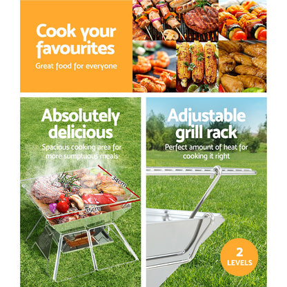 Grillz Fire Pit BBQ Grill with Carry Bag Portable - Cosy Abode