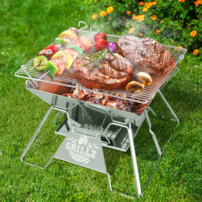 Grillz Fire Pit BBQ Grill with Carry Bag Portable - Cosy Abode