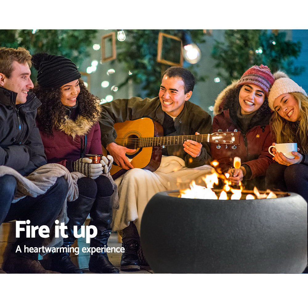 Grillz Fire Pit Bowl Black 61cm - Cosy Abode