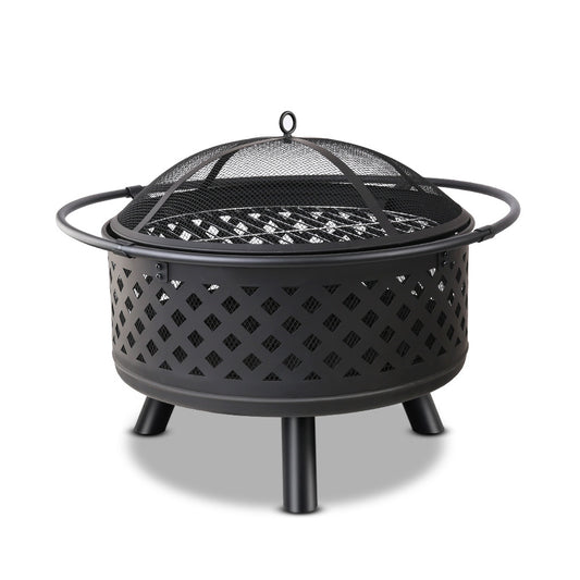 Grillz Fire Pit BBQ Grill 76cm - Cosy Abode