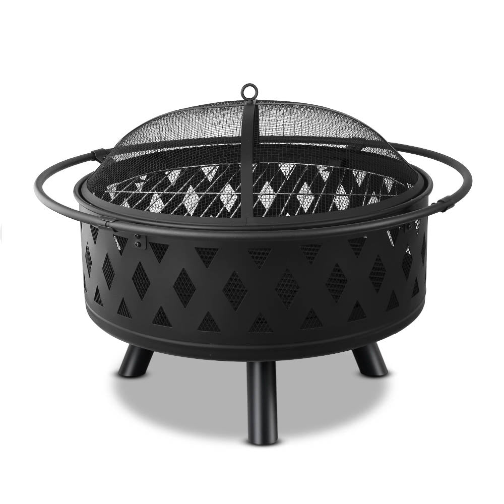Grillz Fire Pit BBQ Grill 82cm - Cosy Abode