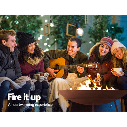 Grillz Fire Pit Cast Iron Rustic 60cm - Cosy Abode