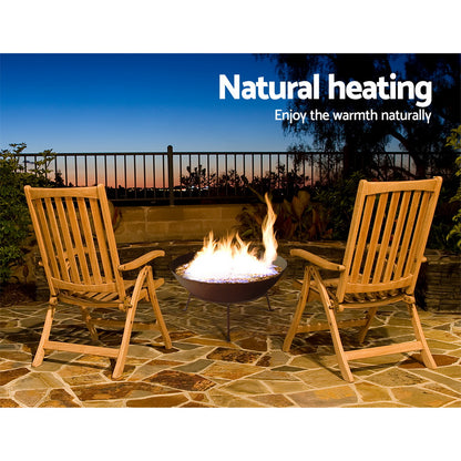 Grillz Fire Pit Cast Iron Rustic 70cm - Cosy Abode