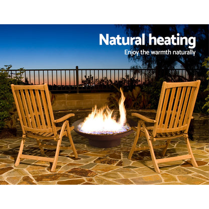 Grillz Fire Pit Bowl Cast Iron Rustic 70cm - Cosy Abode